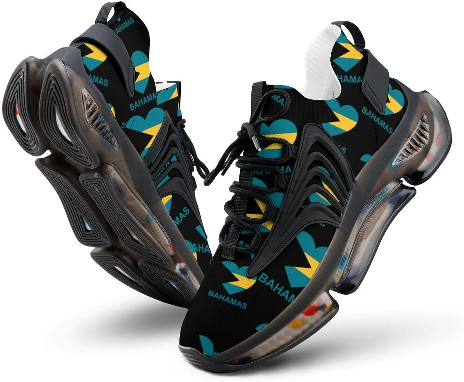 Love Bahamas Walking Shoes for Men Lightweight Tennis Fashion Elastic Sports Shoes Cushion Basketball Shoes