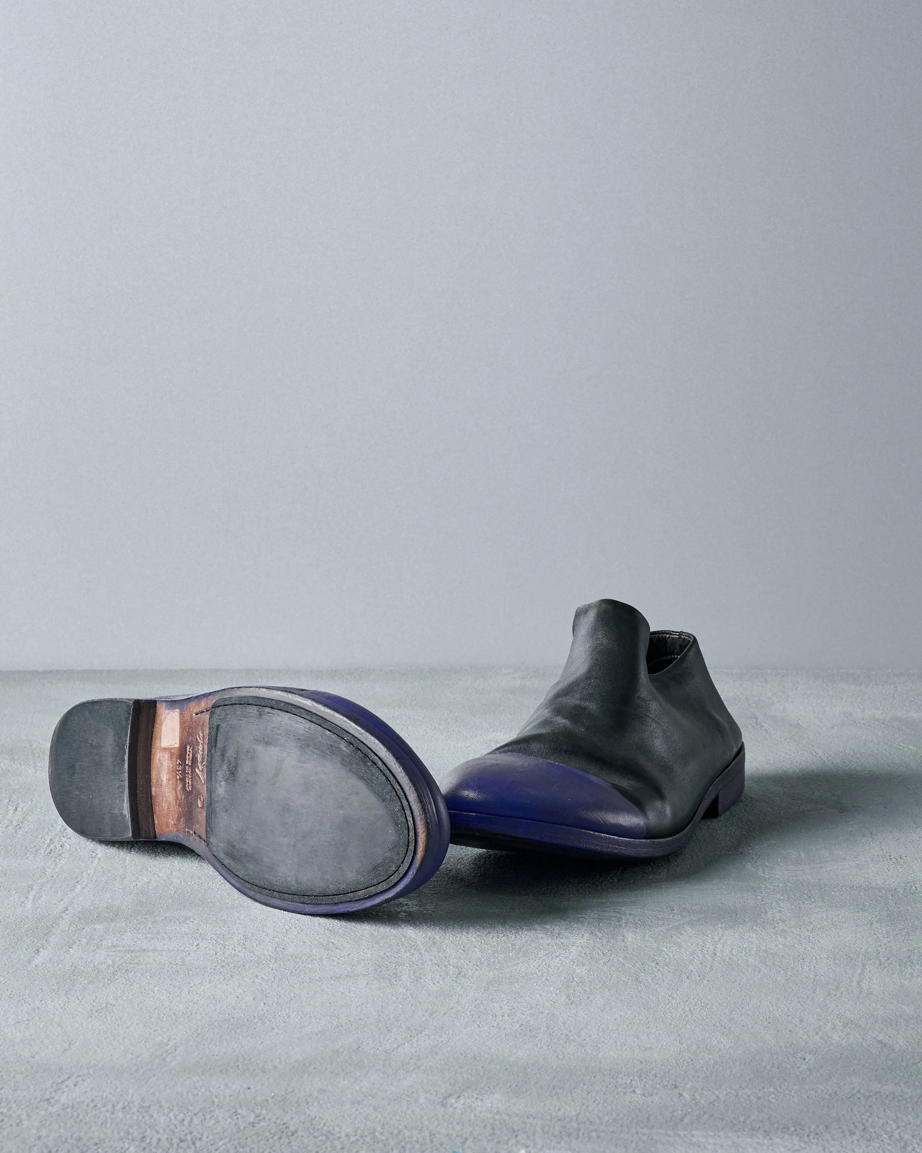 Marsell Blue tip leather low boot