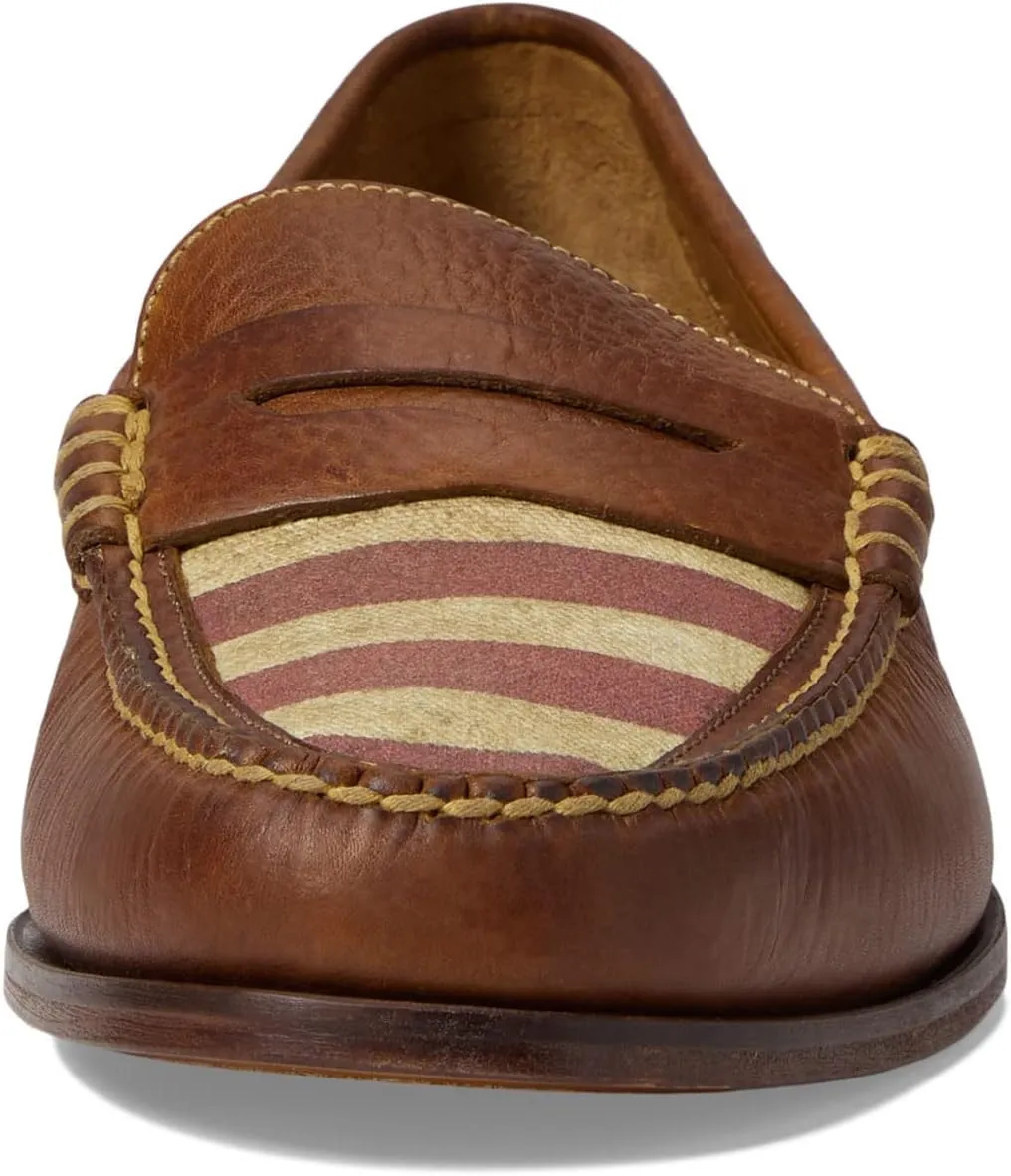 Martin Dingman? All American Penny Slip-on Shoes for Men ?C Leather Construction ?C Moc Toe Silhouette