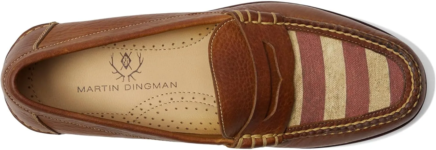 Martin Dingman? All American Penny Slip-on Shoes for Men ?C Leather Construction ?C Moc Toe Silhouette