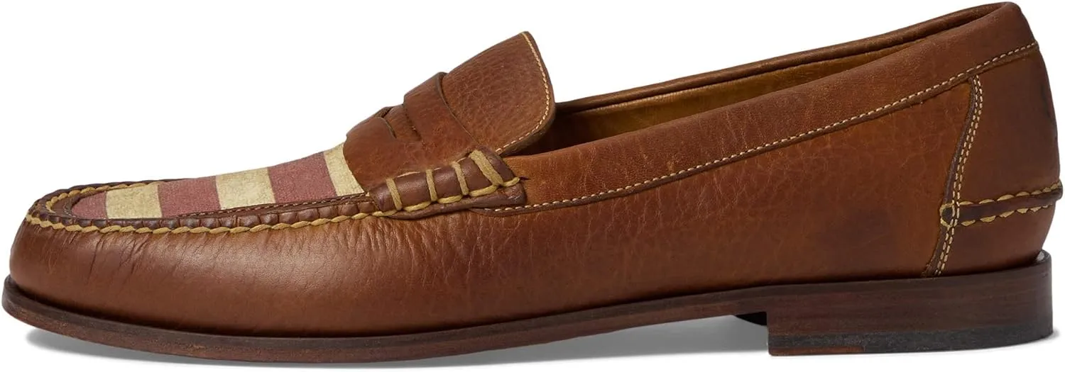 Martin Dingman? All American Penny Slip-on Shoes for Men ?C Leather Construction ?C Moc Toe Silhouette