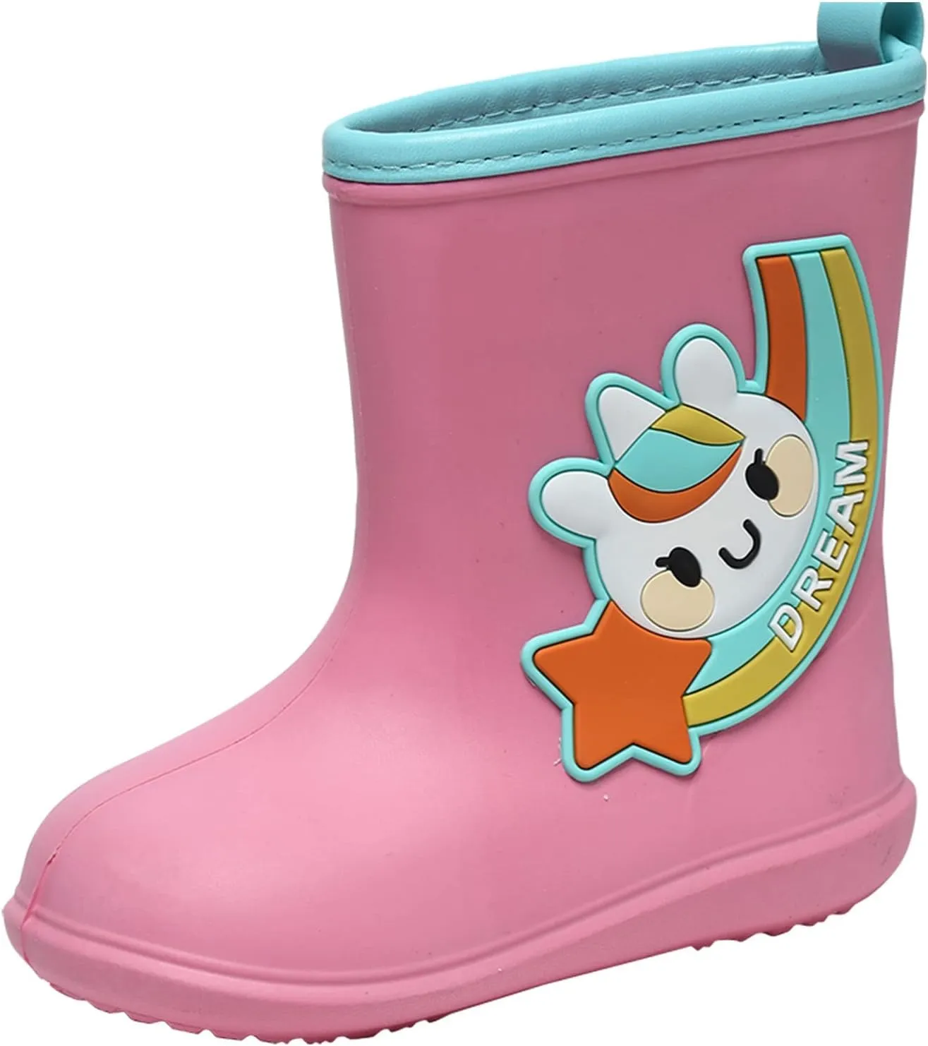 Meidiastra Toddler Kids Boys Girls Rain Boots Rubber Non Slip Rain Shoes