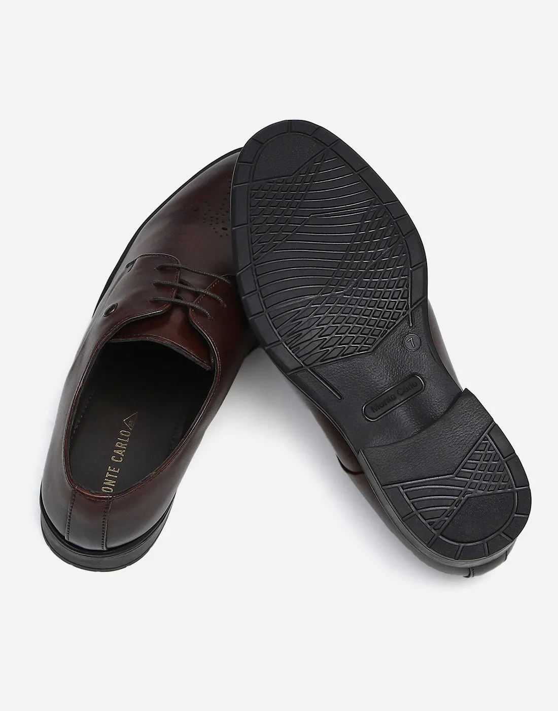 Men Brown Lace Up Genuine Leather Formal Brogues