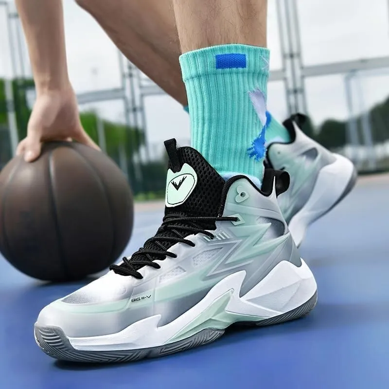 Men's Basketball Shoes are Breathable Lightweight Comfortable Non Slip Lace Up Sports Training Boots