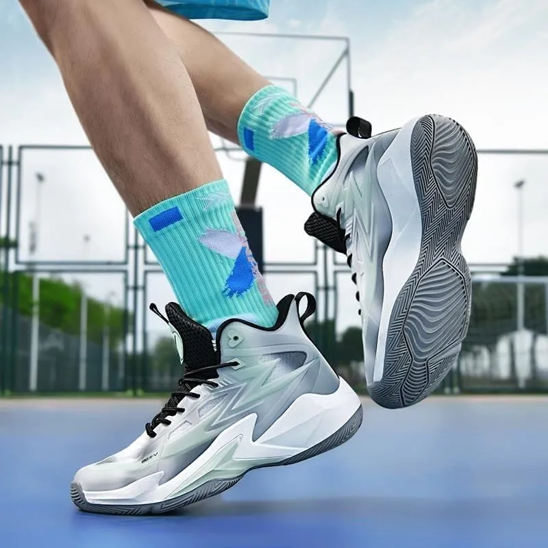 Men's Basketball Shoes are Breathable Lightweight Comfortable Non Slip Lace Up Sports Training Boots