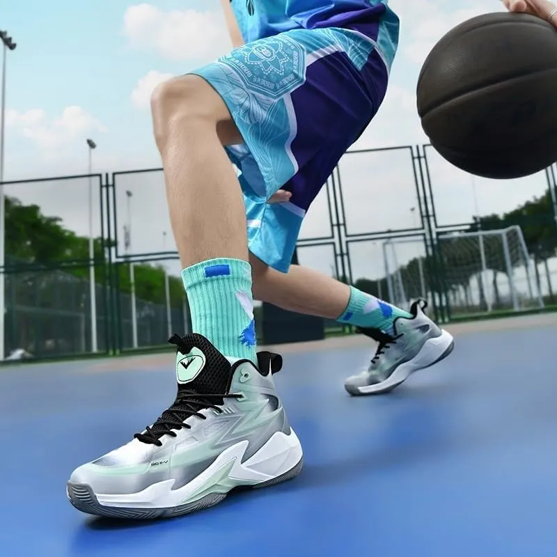 Men's Basketball Shoes are Breathable Lightweight Comfortable Non Slip Lace Up Sports Training Boots
