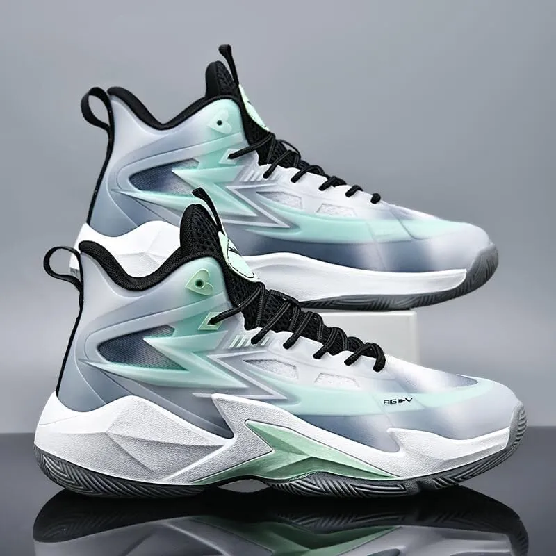 Men's Basketball Shoes are Breathable Lightweight Comfortable Non Slip Lace Up Sports Training Boots