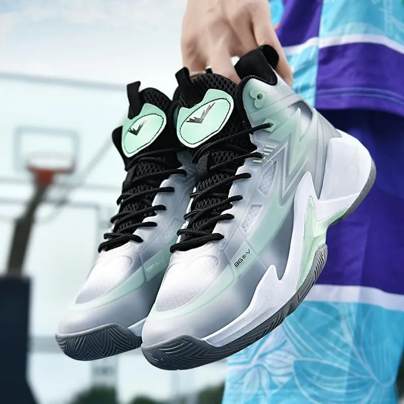 Men's Basketball Shoes are Breathable Lightweight Comfortable Non Slip Lace Up Sports Training Boots