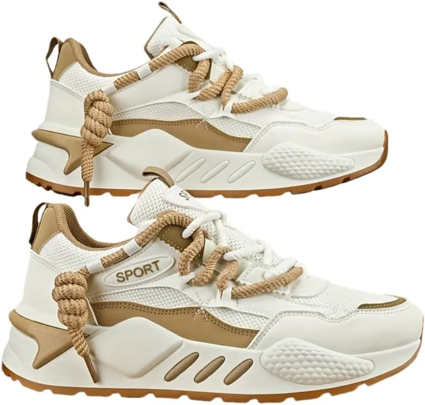 Men's Casual Sneakers - Breathable, Non-Slip Rubber Sole, Lace-Up Shoes for Running & Casual Attire