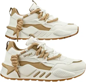 Men's Casual Sneakers - Breathable, Non-Slip Rubber Sole, Lace-Up Shoes for Running & Casual Attire