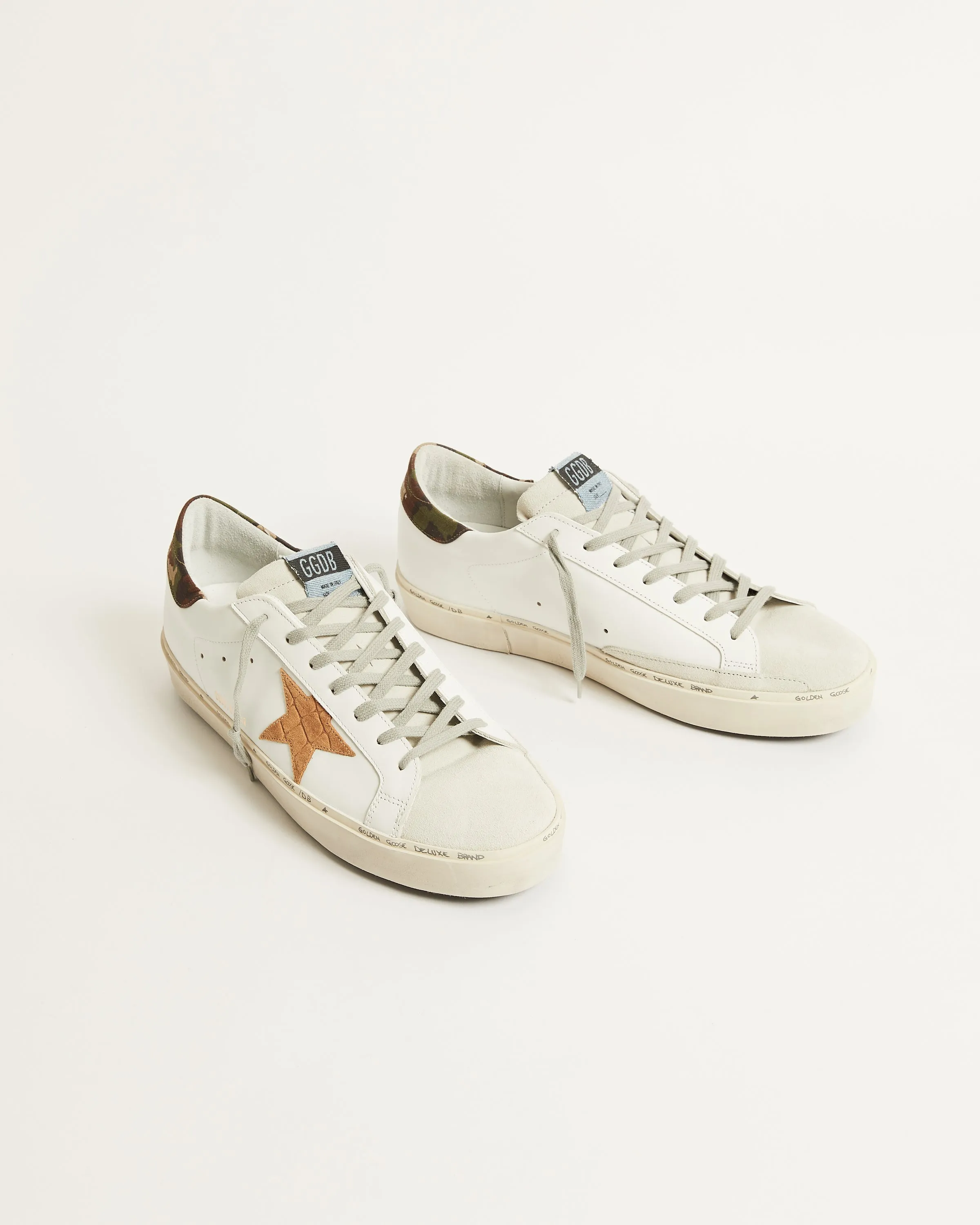 Men's Hi Star in Suede Toe w/ Printed Suede Brown Star and Camo Heel Tab