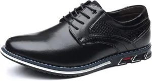 Men's Leather Dress Flat Oxford Shoes Slip On Lace Up Causal Shoes Fashion Walking Shoes Business Office Party Comfort Loafers