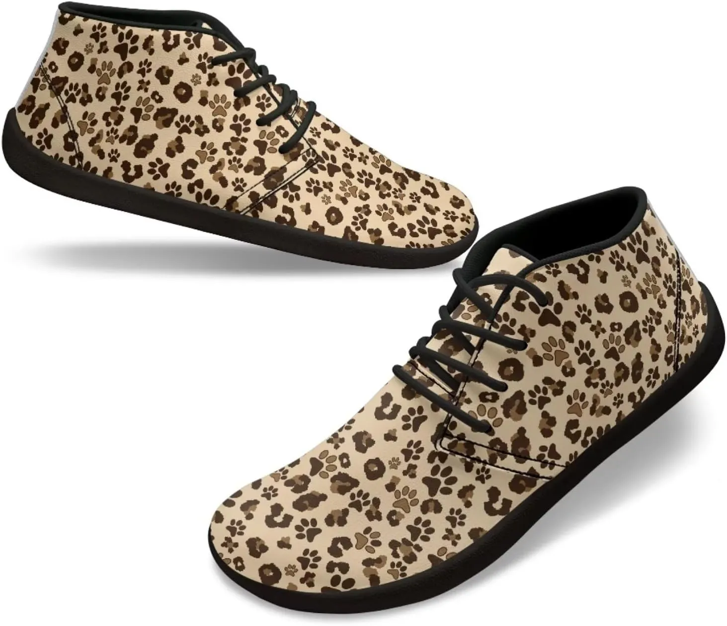 Men's Road Running Shoes Anima Print Wide Toe Shoe Classic Low Top Zero Drop Sneaker Lightweight Minimalist Sneakers