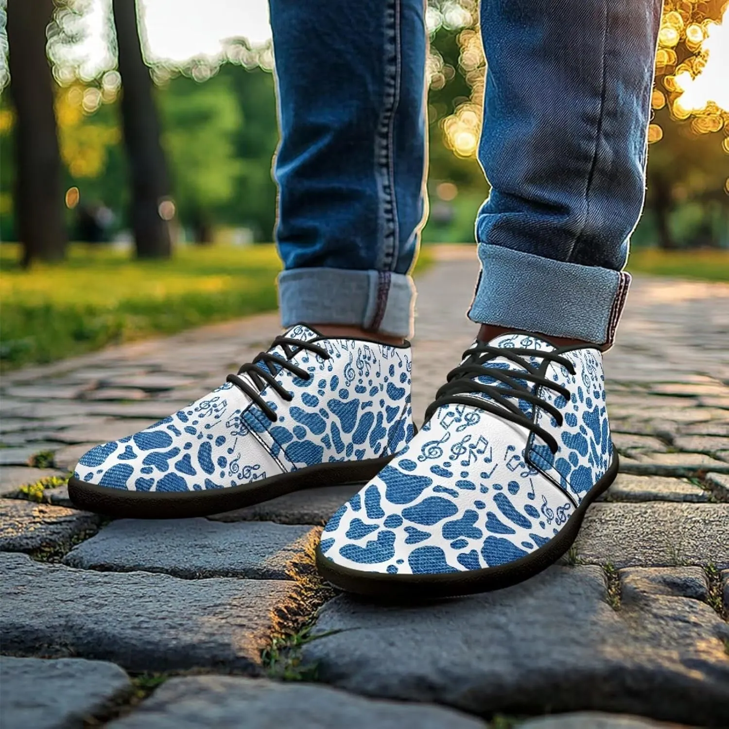 Men's Road Running Shoes Anima Print Wide Toe Shoe Classic Low Top Zero Drop Sneaker Lightweight Minimalist Sneakers