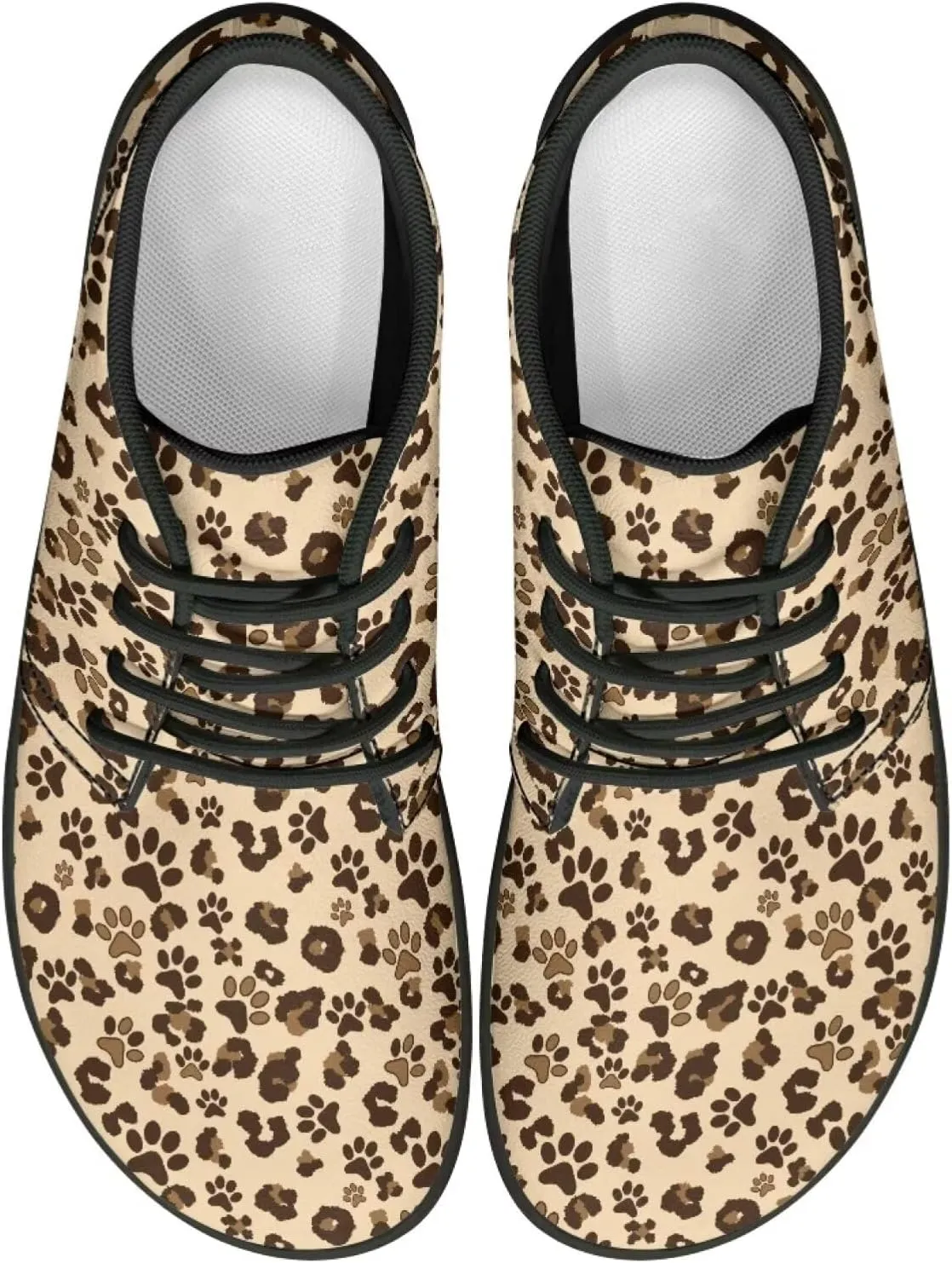 Men's Road Running Shoes Anima Print Wide Toe Shoe Classic Low Top Zero Drop Sneaker Lightweight Minimalist Sneakers