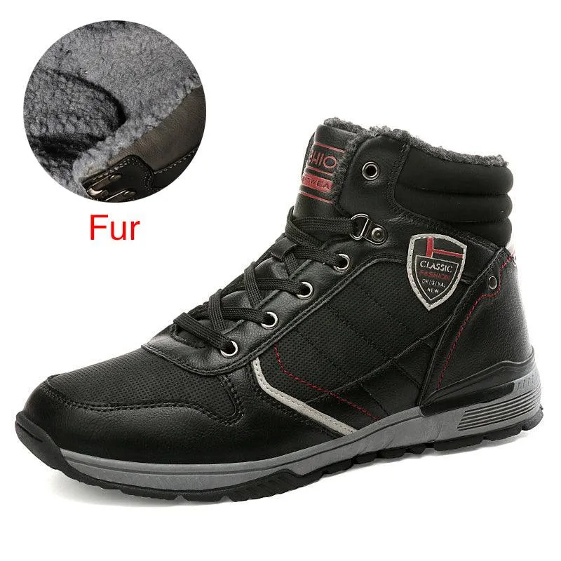 Men's shoes high top Martin boots plush cotton shoes