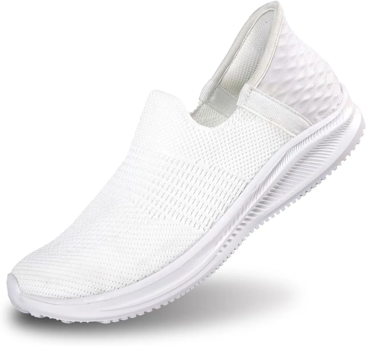 Men's Slip-on Loafers Comfortable Walking Shoes Breathable Knit Casual Sneakers Lightweight Breathable Mesh Shoes for Women