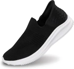 Men's Slip-on Loafers Comfortable Walking Shoes Breathable Knit Casual Sneakers Lightweight Breathable Mesh Shoes for Women