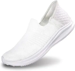 Men's Slip-on Loafers Comfortable Walking Shoes Breathable Knit Casual Sneakers Lightweight Breathable Mesh Shoes for Women