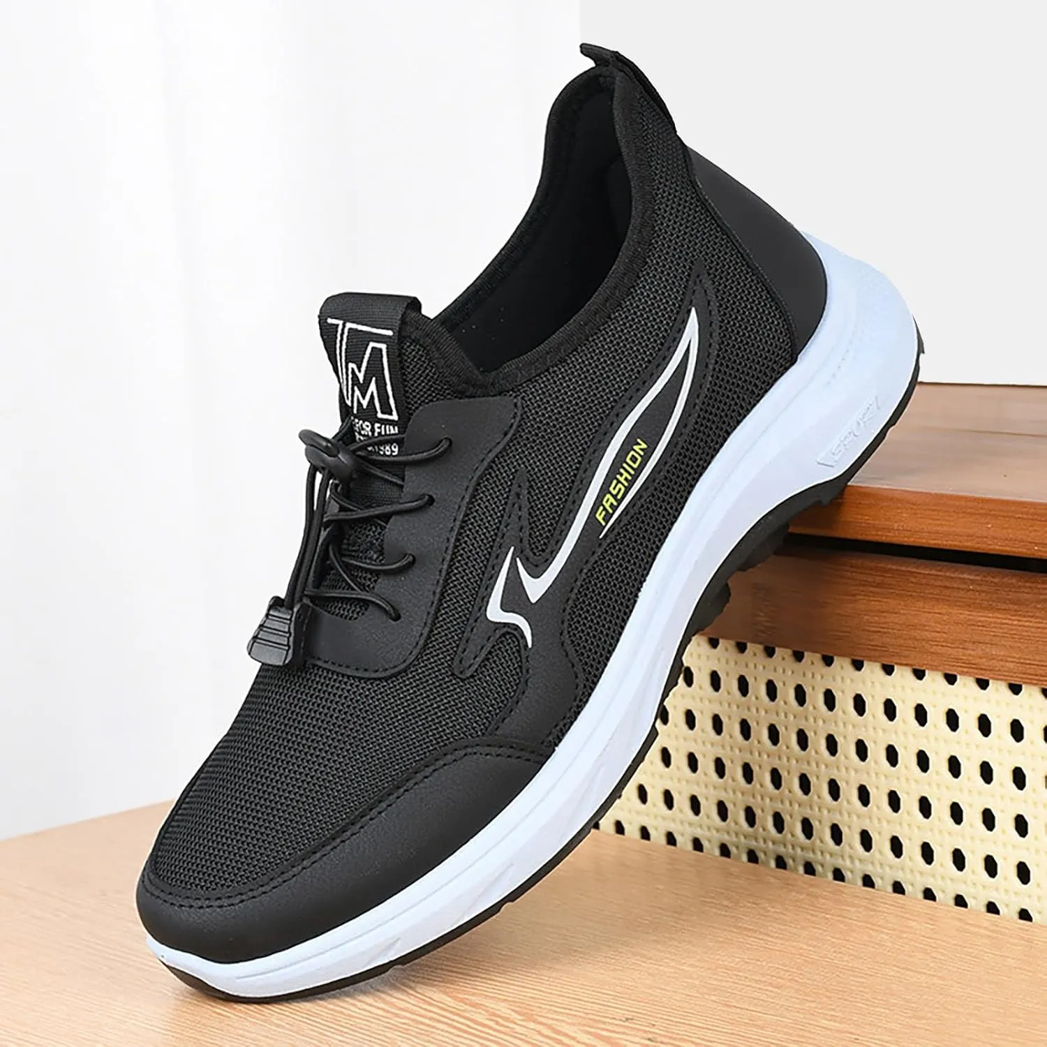 Mens Tennis Shoes Men Flyweaving Mesh Sports Casual Socks Shoes Breathable Plus Size Lightweight Running Sneakers