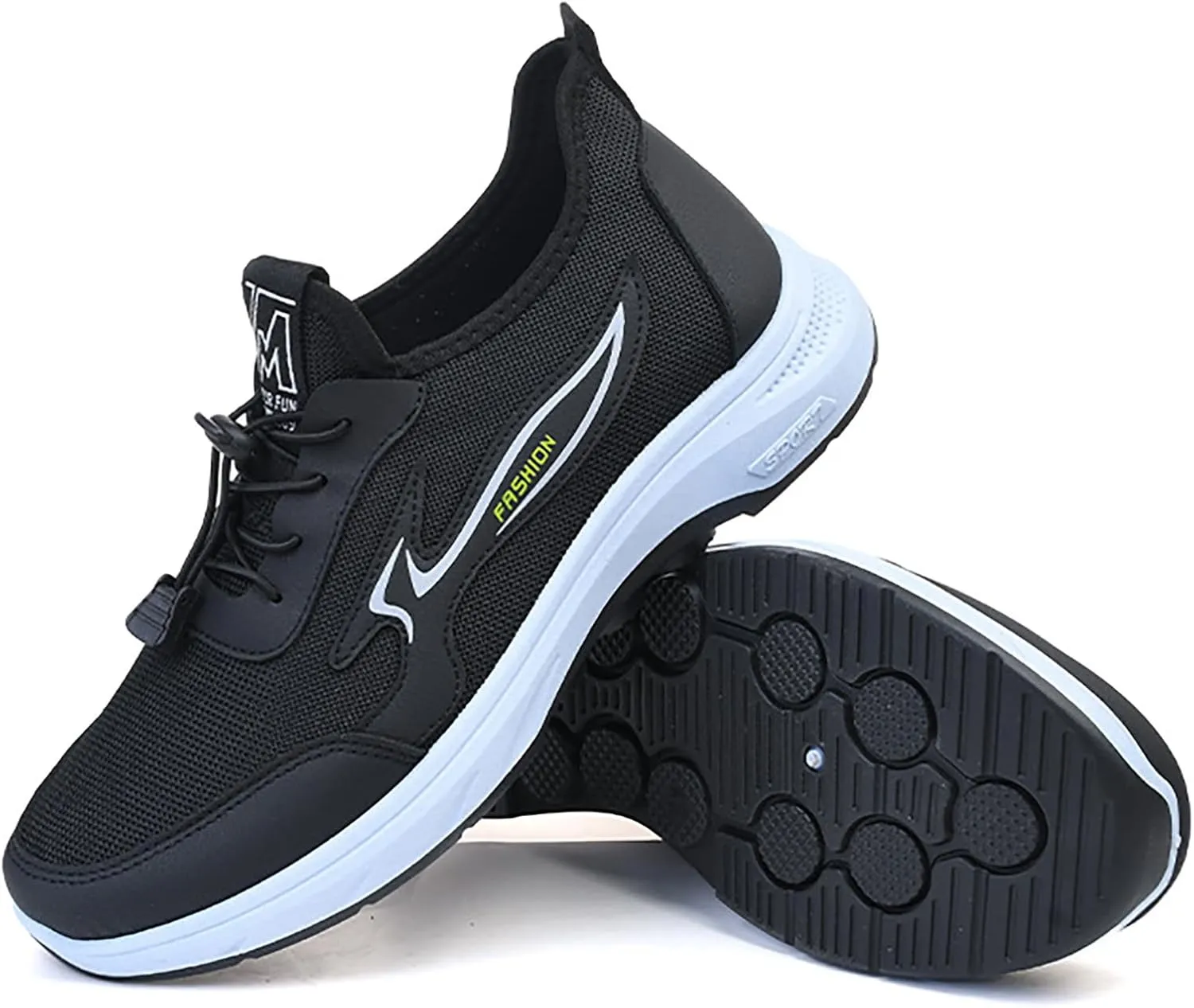 Mens Tennis Shoes Men Flyweaving Mesh Sports Casual Socks Shoes Breathable Plus Size Lightweight Running Sneakers