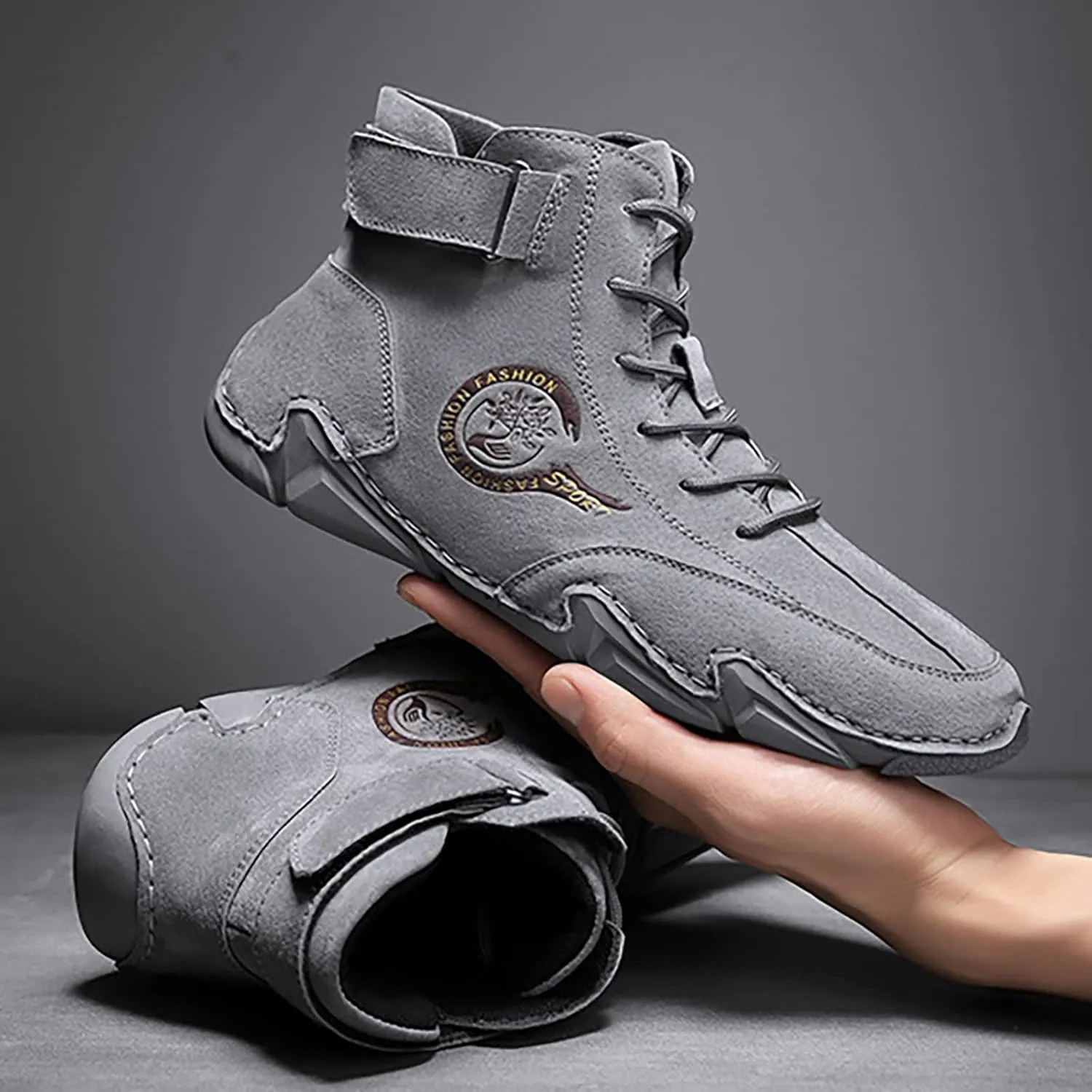 Men's Walking Shoes White Leather Sneakers Men Mens Comfortable Casual Walking Tennis Shoes Slip on Shoes Men