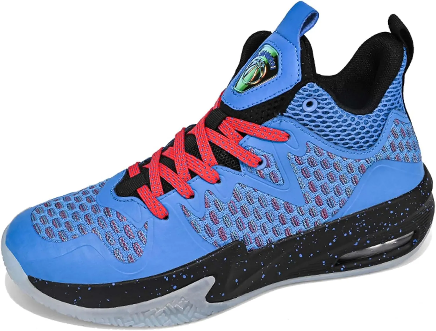 Mens White Lace Up Basketball Shoes Rubber Soles High Elasticity Running Shoes Comfortable and Breathable Badminton Sports Shoes Anti Slip and Wear Resistant Outdoor Hiking Shoes Fitness Shoes