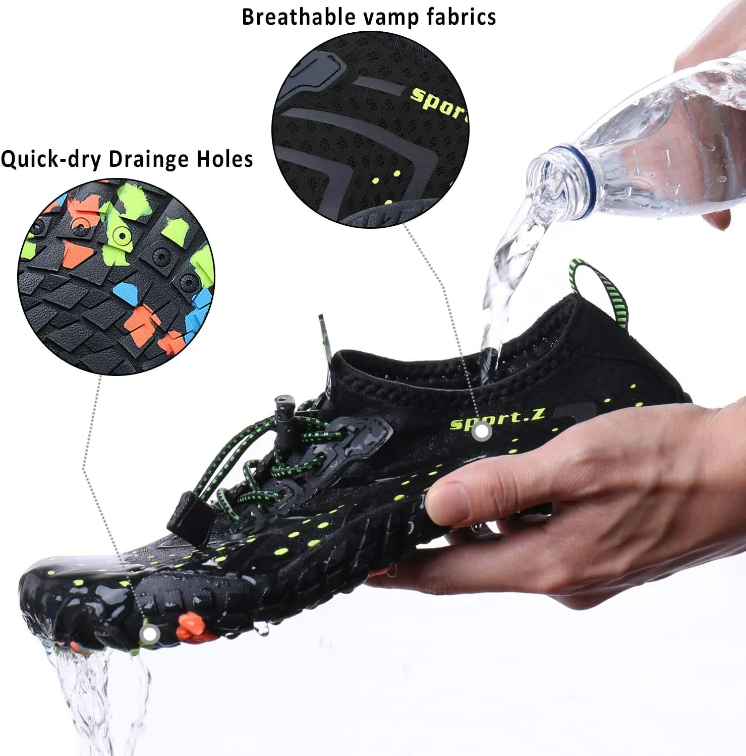 Mens Womens Water Shoes Sports Quick Dry Barefoot Athletic for Swim Diving Surf Aqua Pool Beach Yoga