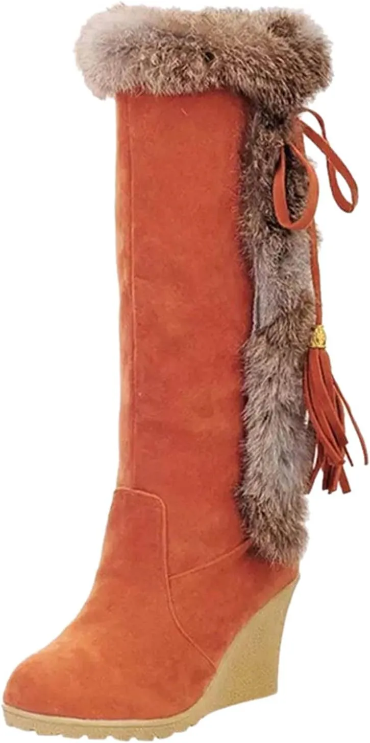 Mid Calf Winter Boots for Women Waterproof with Zipper Size 9.5 Wide Snow Booties for Women 2023 Winter Boots for Women Waterproof Zipper Womens Snow Shoes Waterproof Women Winter Wide Width Boot