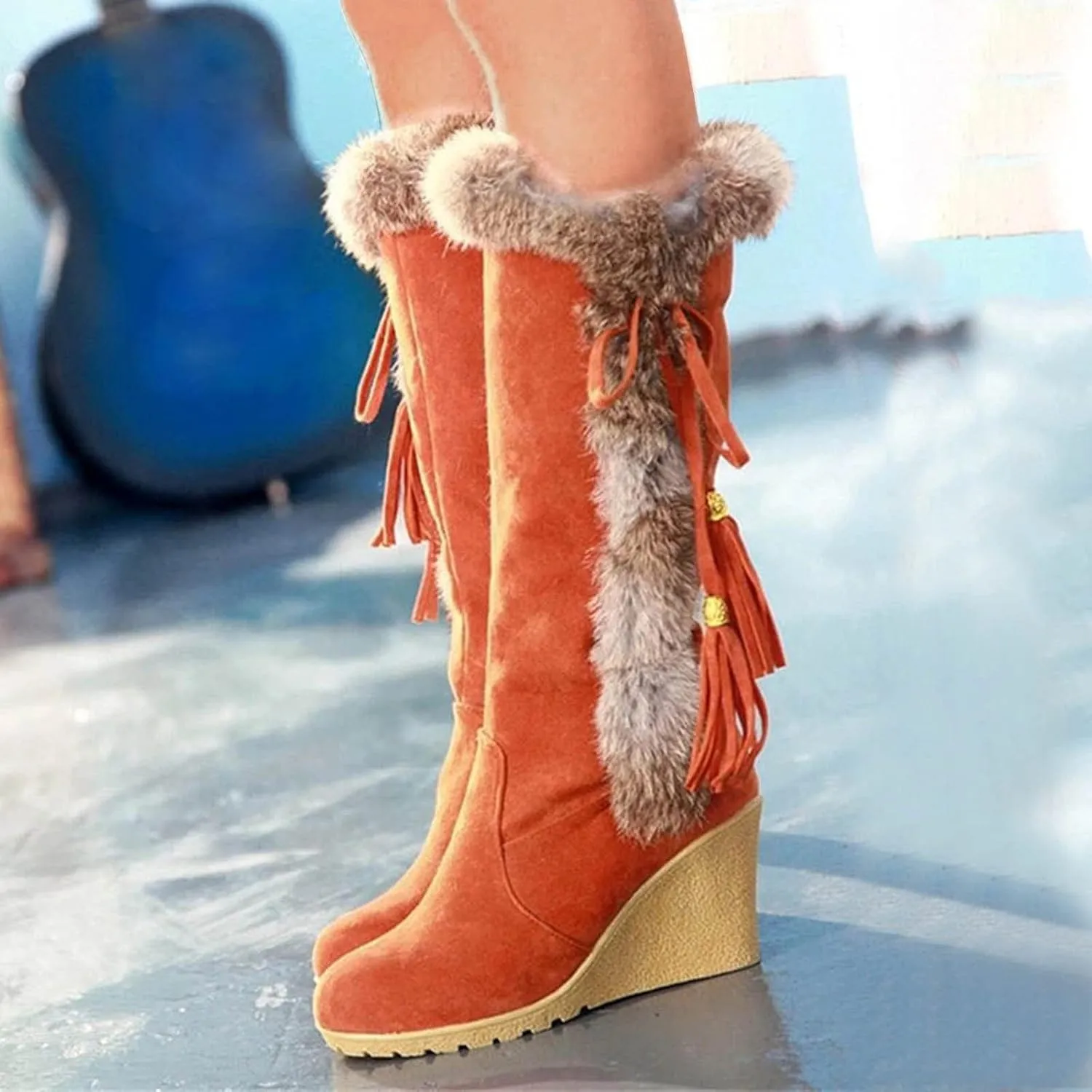 Mid Calf Winter Boots for Women Waterproof with Zipper Size 9.5 Wide Snow Booties for Women 2023 Winter Boots for Women Waterproof Zipper Womens Snow Shoes Waterproof Women Winter Wide Width Boot