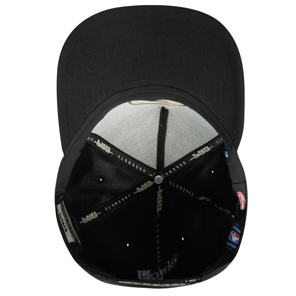 NBA ATLANTA HAWKS CITY EDITION 24-25 PINCH FRONT SNAPBACK HAT (BLACK)