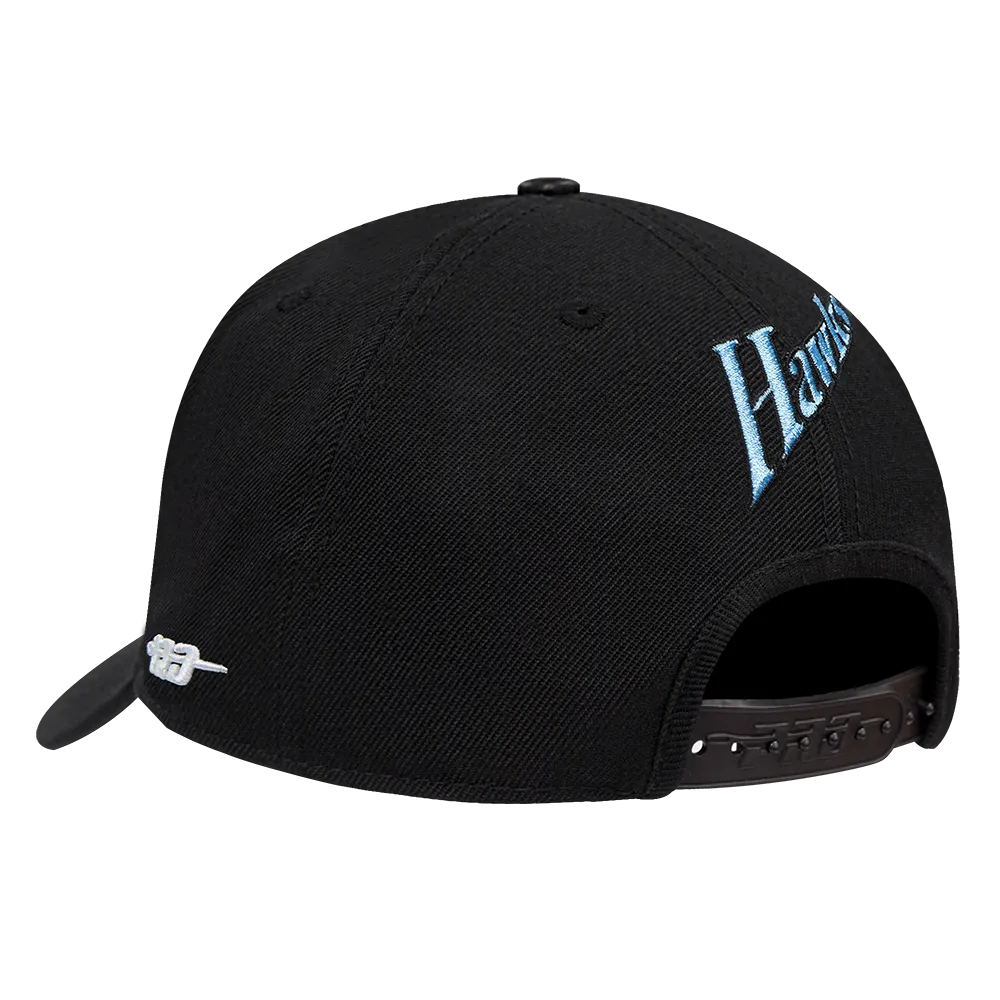 NBA ATLANTA HAWKS CITY EDITION 24-25 PINCH FRONT SNAPBACK HAT (BLACK)