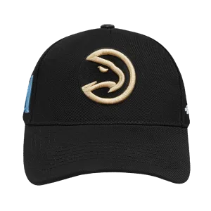 NBA ATLANTA HAWKS CITY EDITION 24-25 PINCH FRONT SNAPBACK HAT (BLACK)