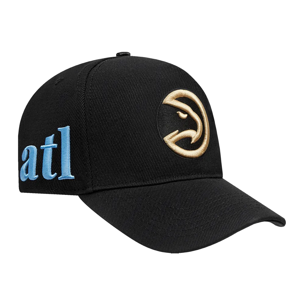 NBA ATLANTA HAWKS CITY EDITION 24-25 PINCH FRONT SNAPBACK HAT (BLACK)