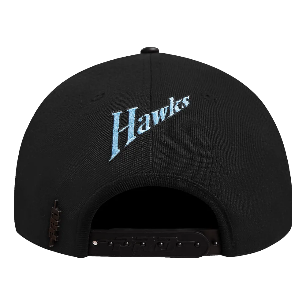 NBA ATLANTA HAWKS CITY EDITION 24-25 PINCH FRONT SNAPBACK HAT (BLACK)