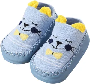 Newborn Baby Boys Girls Cartoon Ears Floor Socks Non Slip Baby Step Shoes Socks Infants Shoes
