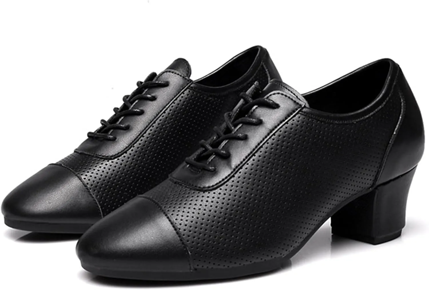 ONAIC Women's Ballroom Practice Shoes Lace-Up Modern Salsa Teaching Shoes Latin Rhythm Dance Shoes