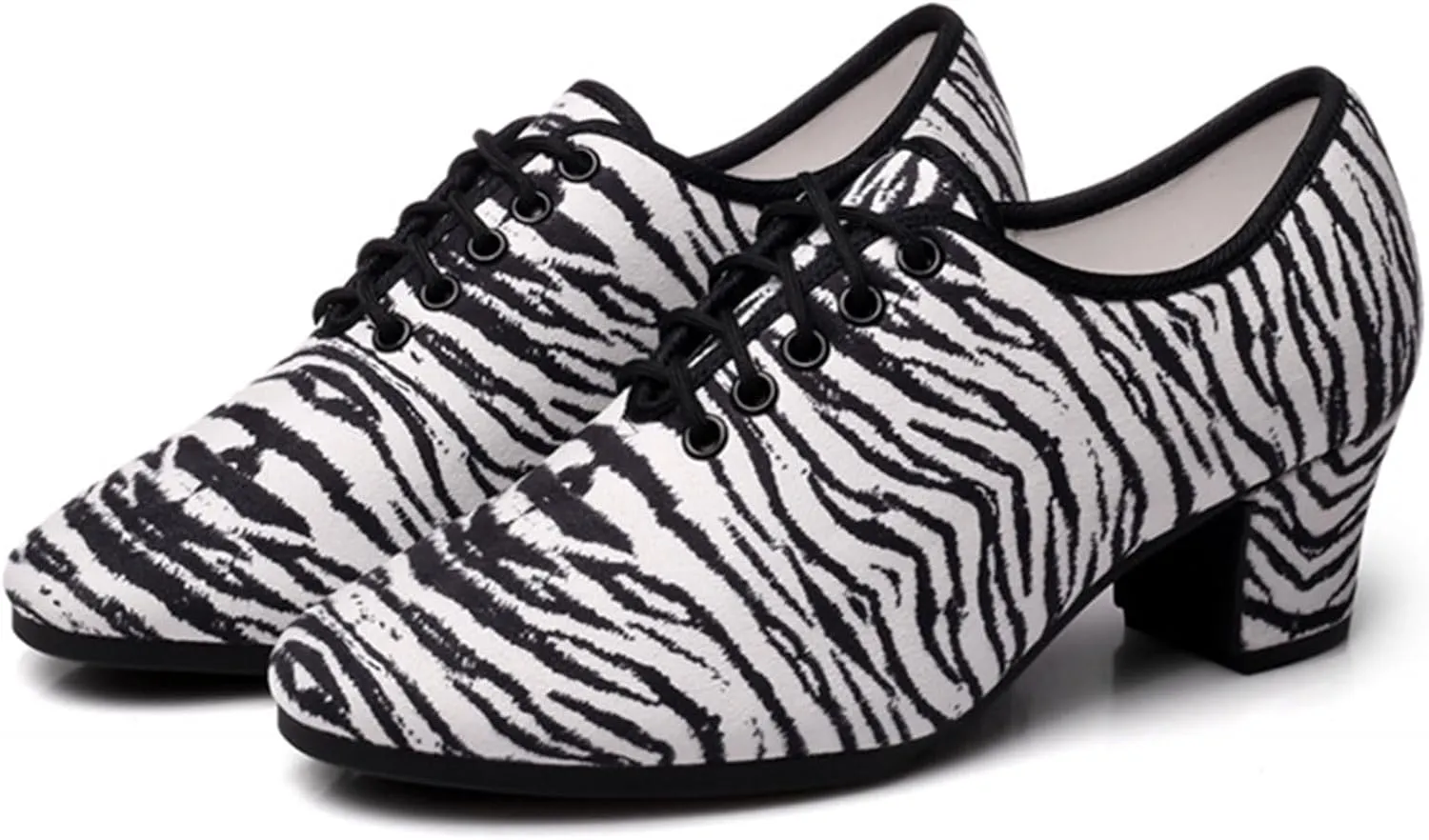ONAIC Womens Standard Ballroom Dance Shoes Lace Up Practice Latin Dance Shoes Breathable Modern Salsa Dance Performance Shoes