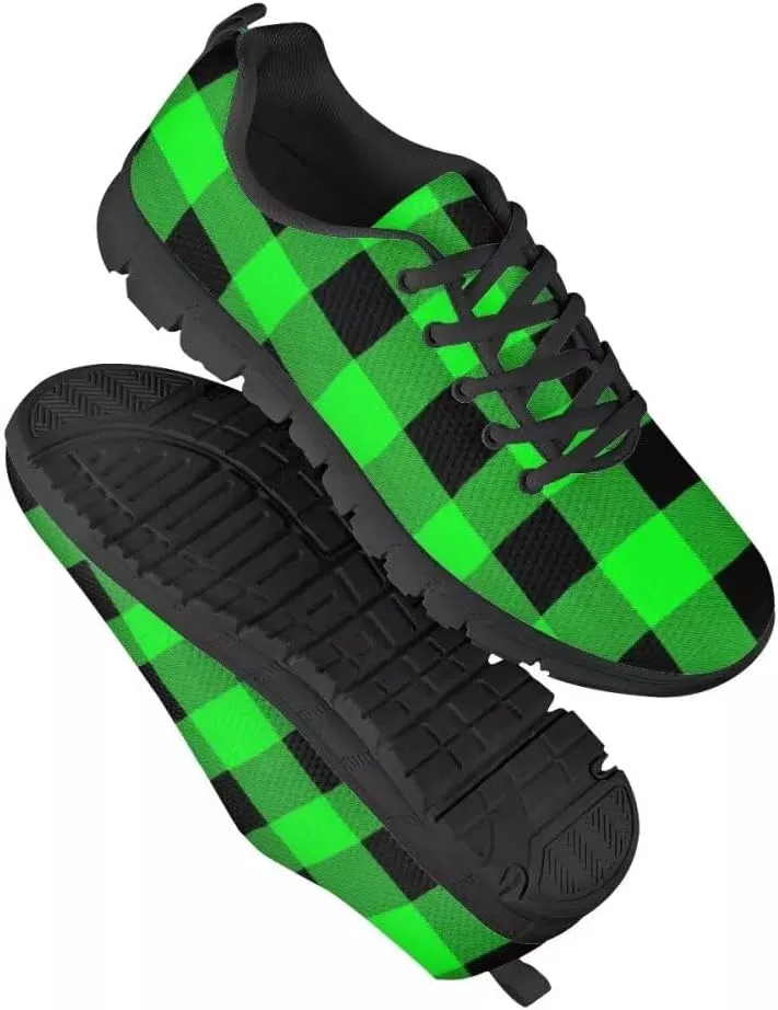 PinUp Angel Buffalo Plaid Walk Shoes Lightweight Breathable Athletic Gym Casual Tennis Shoes