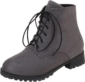 Platform Boots for Women Ankle Brown Booties Women Women's Western Booties Brown Boot Laces Men Fashion Casual Comfy Soft Slip on Pointed Toe Leather Casual