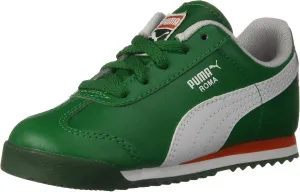 PUMA baby boys Roma Basic Sneaker, Verdant Green-puma White, 10 Toddler US