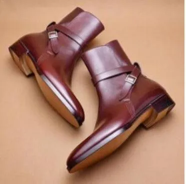 Representative Short Boots Men's Boots Belt Buckle New Style
