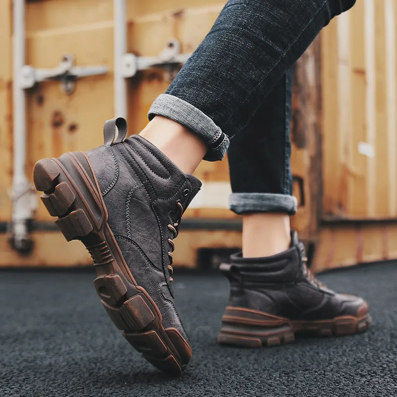 Retro Plus Velvet Warm Martin Boots