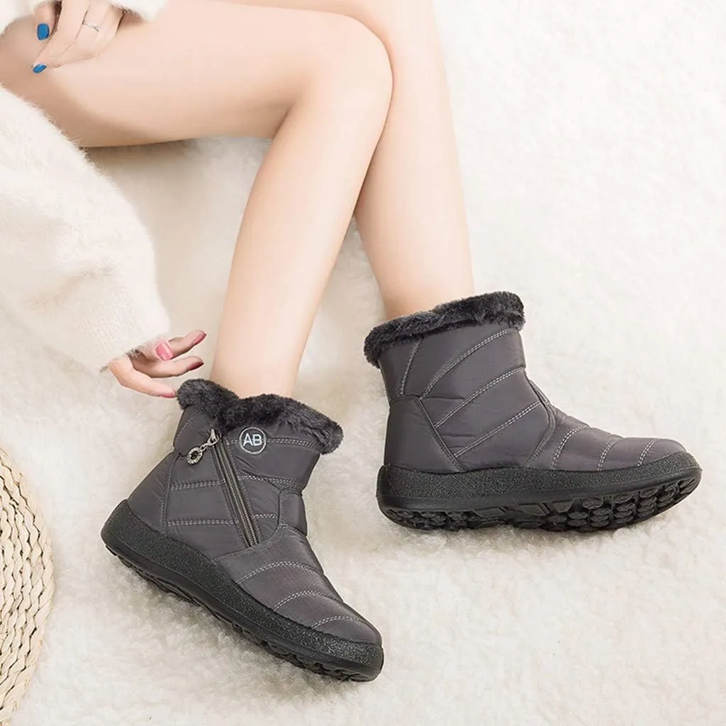 SBGMoSJ Short Winter Boots Extra Wide for Women Waterproof Snow Non Slip Winter Boots Waterproof Fashion Winter Boots for Women 2023 Womens Waterproof Boots Botas De Invierno Para Mujer Con Tacones