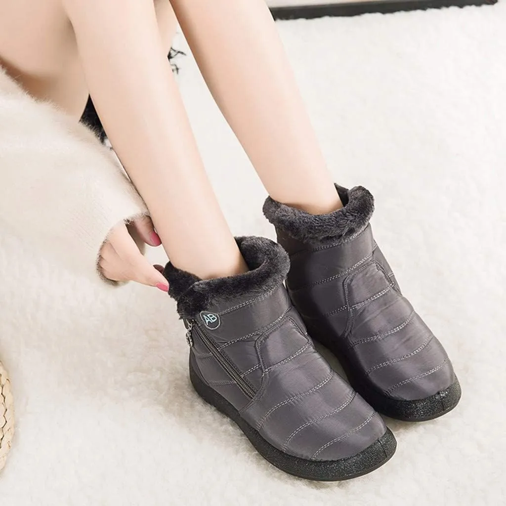 SBGMoSJ Short Winter Boots Extra Wide for Women Waterproof Snow Non Slip Winter Boots Waterproof Fashion Winter Boots for Women 2023 Womens Waterproof Boots Botas De Invierno Para Mujer Con Tacones