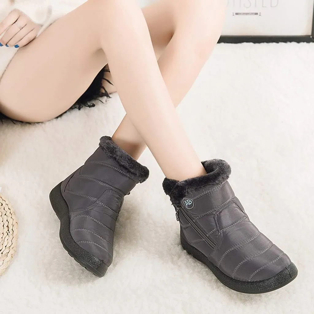 SBGMoSJ Short Winter Boots Extra Wide for Women Waterproof Snow Non Slip Winter Boots Waterproof Fashion Winter Boots for Women 2023 Womens Waterproof Boots Botas De Invierno Para Mujer Con Tacones