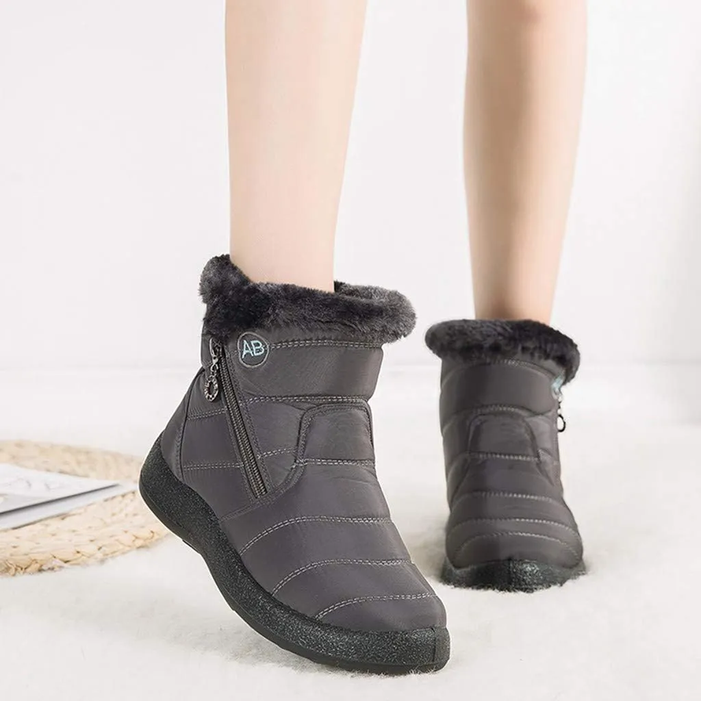 SBGMoSJ Short Winter Boots Extra Wide for Women Waterproof Snow Non Slip Winter Boots Waterproof Fashion Winter Boots for Women 2023 Womens Waterproof Boots Botas De Invierno Para Mujer Con Tacones