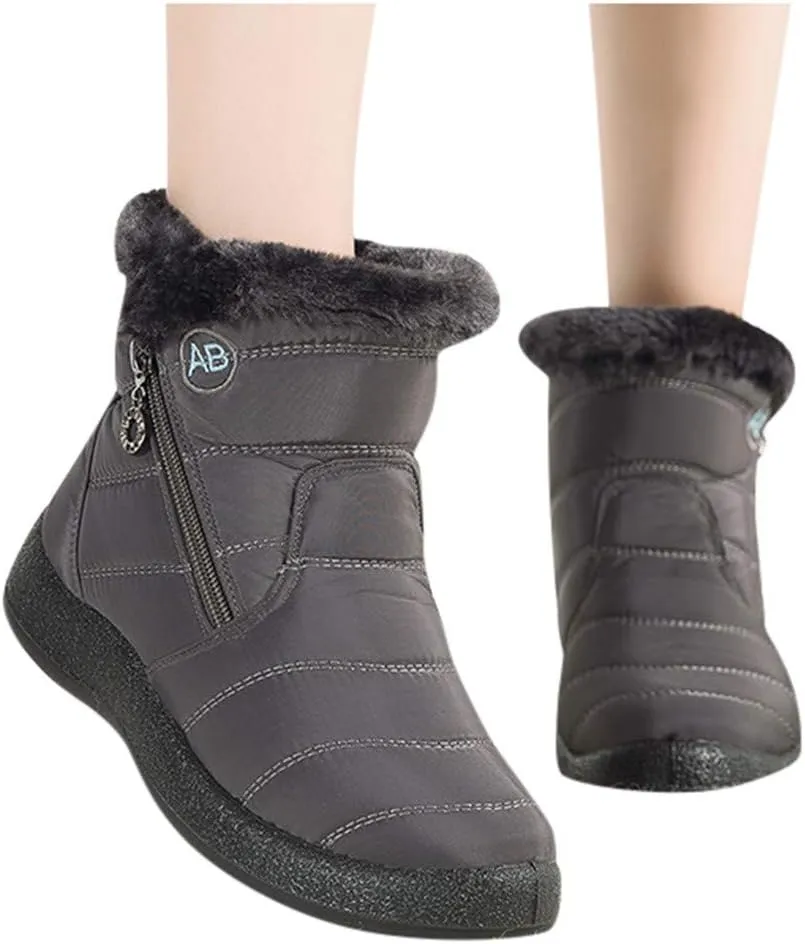 SBGMoSJ Short Winter Boots Extra Wide for Women Waterproof Snow Non Slip Winter Boots Waterproof Fashion Winter Boots for Women 2023 Womens Waterproof Boots Botas De Invierno Para Mujer Con Tacones