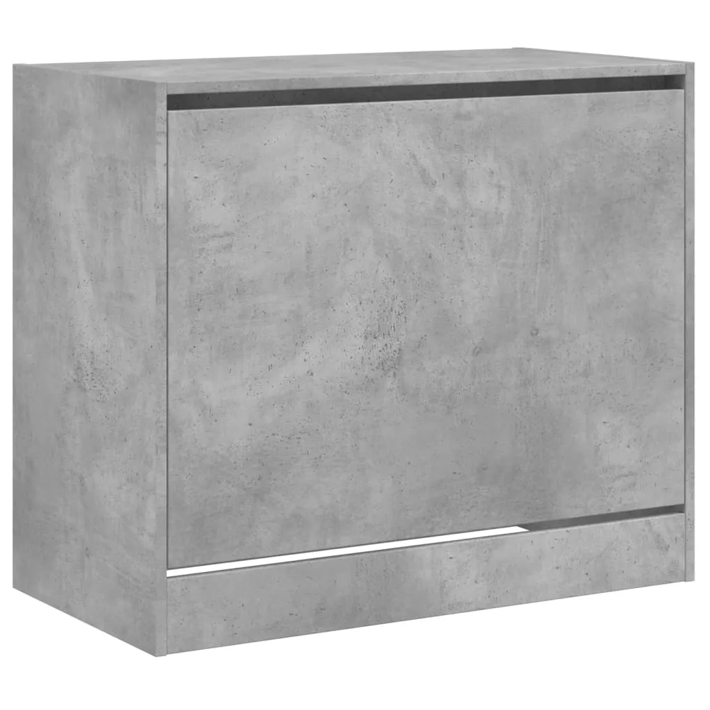 Shoe Cabinet Concrete Grey 80x42x69 cm Engineered Wood