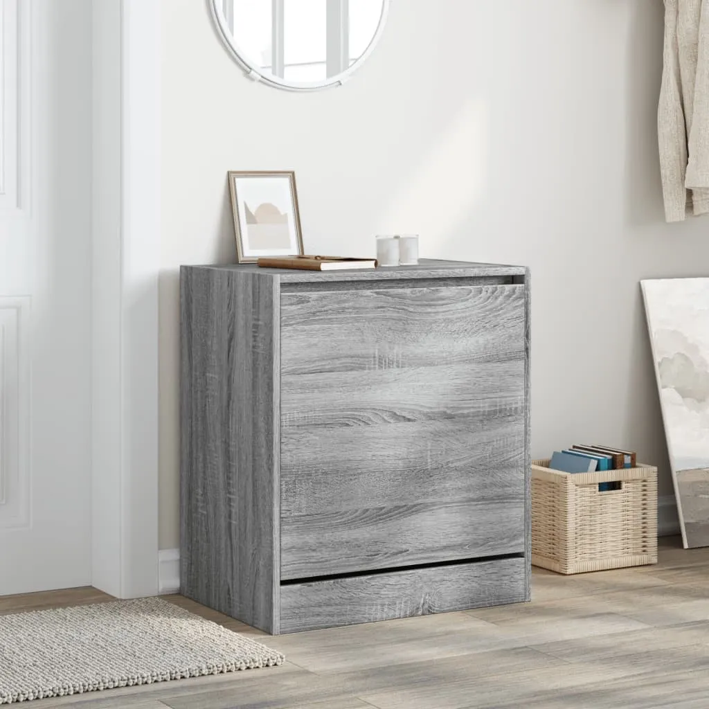 Shoe Cabinet Grey Sonoma 60x42x69 cm Engineered Wood